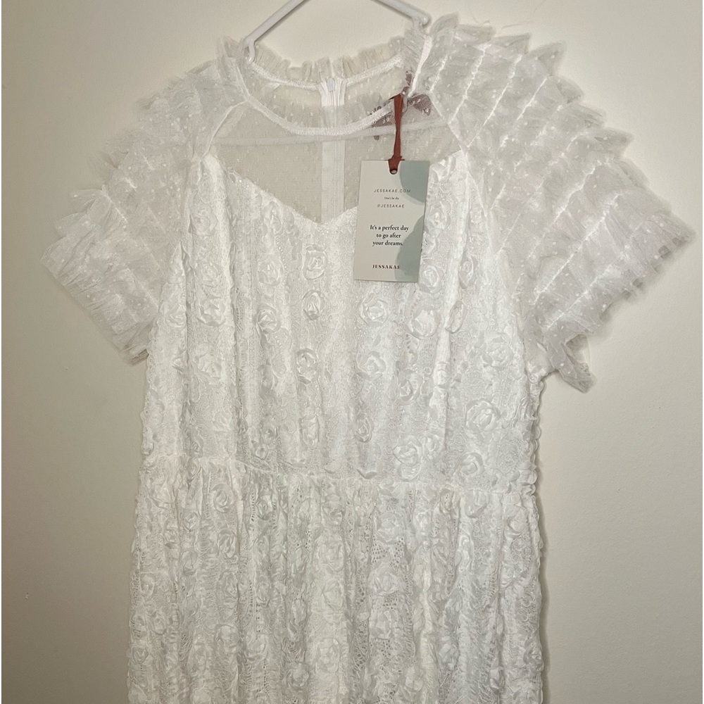 JessaKae Victoria Dress White 1XL